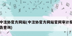 中注協(xié)官方網(wǎng)站(中注協(xié)官方網(wǎng)站官網(wǎng)審計(jì)報(bào)告查詢)