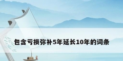 包含虧損彌補(bǔ)5年延長(zhǎng)10年的詞條