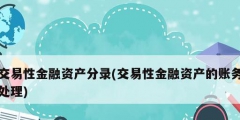 交易性金融資產分錄(交易性金融資產的賬務處理)