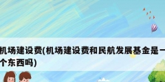 機場建設費(機場建設費和民航發(fā)展基金是一個東西嗎)